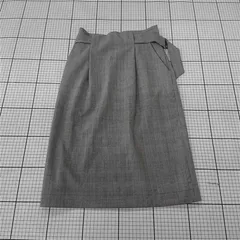 ◇ Θ ユナイテッドアローズ グリーンレーベルリラクシング グレンチェック ベルト付きスカート 36サイズ レディース E  【1510290013684】