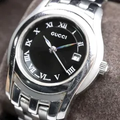 GUCCI グッチ 5500L レディース腕時計 ブラック文字盤 ローマン