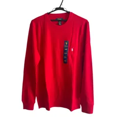 ZM1643【美品】POLO RALPH LAUREN ポロラルフローレン 長袖カットソー レッド メンズ Mサイズ