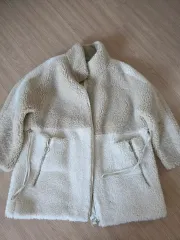 デュマース アイボリー/ベージュ ボア シープスキン ジャケット