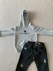 ブルードッグ 起毛 ブラックジーン (WHOはTシャツ) / 120 サイズ