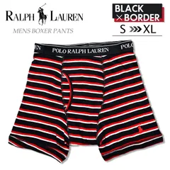 POLO RALPH LAUREN ポロ・ラルフローレン 【単品】 ボクサーパンツ メンズ 下着 無地 刺繍 ワンポイント ギフト プレゼント BLACK×BORDER ブラック×ボーダー 各サイズあり【新品・正規品】