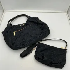 ラシット ハンドバッグ ミニトートバッグ ポーチ付き 2WAY ショルダーバッグ ネイビー 紺 ナイロン レザー russet レディース