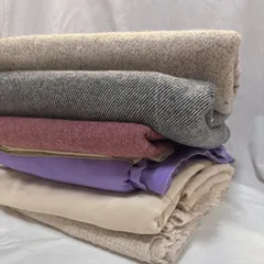 訳あり<!-利用不可文字-!> 布地 服地 綿 ウール 無地系 ハギレ布 まとめて ハンドメイドに D360