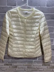 A【A24-10】◇UNIQLO    サイズS   キルティングジャケット　白　無地