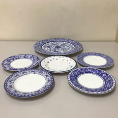 〇NARUMI ナルミ パーティーセット 大皿１枚 小皿5枚 ※小皿はすべて別絵柄 【未使用に近い】
