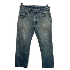 メキシコ製 Wrangler デニムパンツ W34 ライトブルー ラングラー ジップアップ アメカジ ジーンズ デニム コットン 2512-44