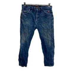メキシコ製 Wrangler デニムパンツ W34 ブルー ラングラー ジップアップ アメカジ ジーンズ デニム コットン 2512-47