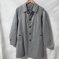 J.PRESS ジェイプレス 撥水加工 ウール 裏地 ダウン ライナー バルカラー ステンカラーコート 美品 size.M グレーのサムネイル