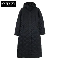 THE NORTH FACE ノースフェイス ブラック フード付き キルティング ロングダウンコート 550フィル XS