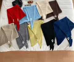 三角ストール/ネックウォーマー ニット編み 防寒 首元ケア マフラー レディース