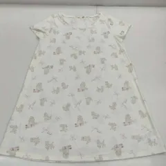 05w16717 【gelato pique】ジェラートピケ ワンピース ひざ丈スカート ワンピース 半袖 ルームウェア FREE プリント  プードル柄  半袖Ｔシャツ  【中古品】
