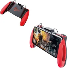 568 エレコム 荒野行動/PUBG Mobile スマホ用ゲームコントローラー 2ボタン&グリップ 4.7~6.5インチ iPhone/Android レッド P-GMG2B01RDT