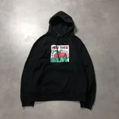 WQ926●BEAMS×Keith Haring：プルオーバーパーカー ●M● 黒 フーディー キースヘリング ビームスのサムネイル