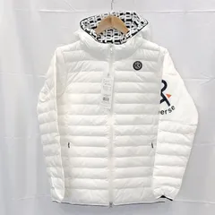 【新品タグ付き!】アンパスィ｜レディース｜Ｌサイズ｜中綿フーディーブルゾン｜ホワイト系｜古着ゴルフウェア