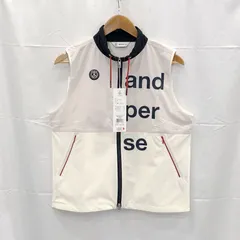 【新品タグ付き!】アンパスィ｜レディース｜Ｌサイズ｜アウターベスト｜ホワイト系｜古着ゴルフウェア