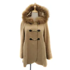 アプワイザーリッシェ Apuweiser-riche ダッフルコート ミドル丈 フォックスファー付き オーバーサイズ 2 ベージュ /YK1