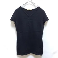 Ｍ【 美品 | SPB / エスピービー 】半袖ニットソー トップス 02 Mサイズ相当 ブラック 黒 Vネック 春夏秋 デコルテを綺麗に見せてくれる1枚♡ T910_2311/040のサムネイル