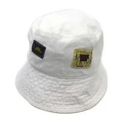 ハイスポーティングギア HAI SPORTING GEAR イッセイミヤケ ワッペン バケット ハット バケハ コットン ホワイト 白 M