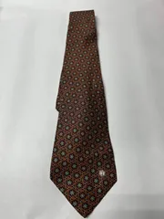 【美品】dunhill ダンヒル ネクタイ ブラウン 茶色 小紋柄 花柄 シルク イタリア製   送料無料・即日発送  年末セール　歳末セール
