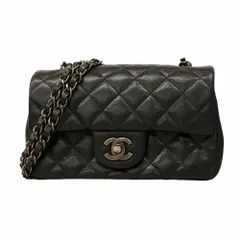シャネル(Chanel) シャネル ショルダーバッグ ミニマトラッセ チェーンショルダー キャビアスキン ブラック レディース