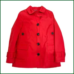 中古●バナナリパブリック●BR ショートトレンチコート レディース レッド キルティングインナー付き アウター Sサイズ