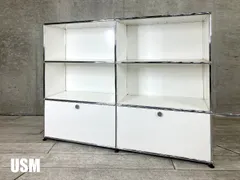 USMハラー■2連3段キャビネット■ピュアホワイト■サイドボード■D350■OPOPDD