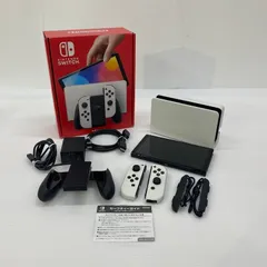【中古品】 Nintendo Switch(有機ELモデル) ニンテンドースイッチ Joy-Con(L)/(R) ホワイト ゲームハード 家庭用ゲーム機  【034-250914-ts-2-tei】