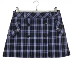 【超美品】アドミラル スカート ネイビー×グレー チェック  レディース L ゴルフウェア Admiral