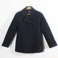 54【美品】イーストボーイ ピーコート 11 ダークネイビー 濃紺 L 女子中学生 女子高校生 定番 通学 スクールコート EASTBOY Pコート