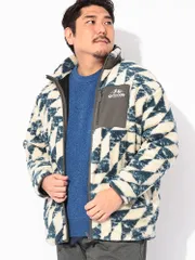 OUTDOOR PRODUCTS (アウトドアプロダクツ) ボアフリース 裏メッシュ 総柄 フルジップジャケット
