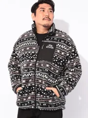 OUTDOOR PRODUCTS (アウトドアプロダクツ) ボアフリース 裏メッシュ 総柄 フルジップジャケット