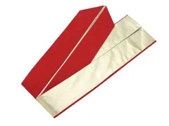 着物美人 送料込み 重ね襟 正絹 伊達襟 重ね衿 掛け襟 襟 振袖重ね襟 成人式重ね襟 重ね襟赤 成人式 結婚式 入学 卒業式 振袖 訪問着 附下 色無地 着物 4way 【 赤 金 両面 】m339096E7