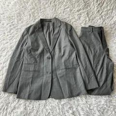 ユニクロ 感動スーツ　セットアップ スーツ 上下セット ビジネス UNIQLO  グレー 古着 2889