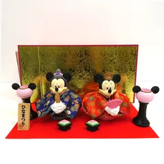 【小牧店】ミッキー＆ミニー　雛人形　親王飾り　リテイルネットワークス社 【I426-3889】
