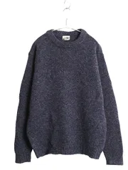 【お得なクーポン配布中!】 エルエルビーン ニット セーター メンズ L 古着 ラム ウール 長袖ニット クルーネック 無地 シンプル カジュアル トップス ネイビー グレー