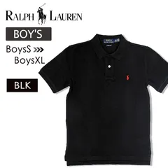 POLO RALPH LAUREN ポロ・ラルフローレン【ボーイズサイズ】603252 半袖ポロシャツ メンズ レディース ジュニア キッズ 刺繍 ワンポイント BLACK ブラック 各サイズあり【新品・正規品】