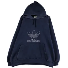 古着 90年代 アディダス adidas トレフォイルロゴ スウェットプルオーバーパーカー USA製 メンズXL相当 ヴィンテージ/eaa602595