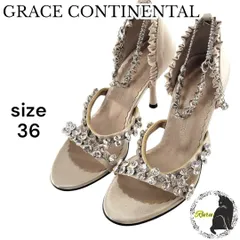 【美品】GRACE CONTINENTAL グレースコンチネンタル ハイヒール サンダル ストラップ ラインストーン