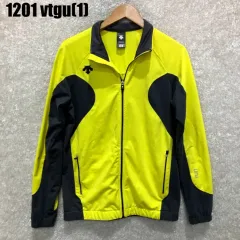 デサント 蛍光 トラック ジャケット ブラック バイカラー m