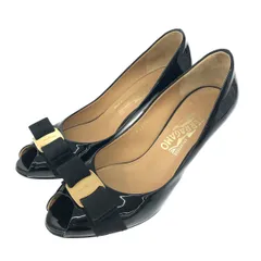 Salvatore Ferragamo サルヴァトーレフェラガモ パンプス/ヴァラ 表記サイズ:6 1/2 エナメル    ブラック レディース / 240001175703
