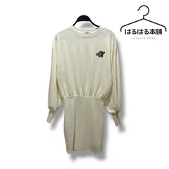 INGNI／イング／白／ホワイト／長袖／ワンピース／ワンポイント／タイト／M