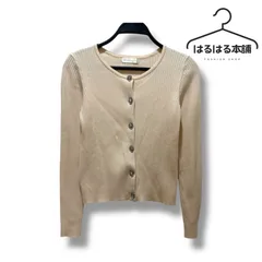 12 twelve agenda／長袖／アイボリー／カーディガン／無地／シンプル／ボタン装飾／M