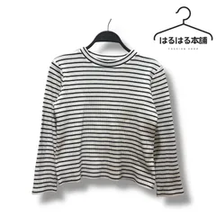 Lugnoncure／ボーダー／トップス／長袖／白／ホワイト／上品／シンプル／カジュアル／M