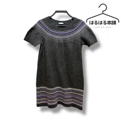 CINEMA／CLUB／グレー／灰色／ニット／半袖／ウール８０％／高級感／上品／M