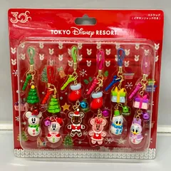 【新品】東京ディズニーリゾート クリスマスストラップ 6個セット イヤホンジャック付き 新品