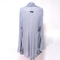 ランバンオンブルー LANVIN en Bleu グレー カーディガン 38 ※穴あき有 /251022023