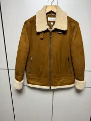 Calvin Klein カルバン・クライン スウェード シープスキン ムートン ジャケット サイズ 100