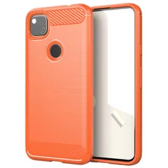 Google Pixel 4a ケース ピクセル4a  カーボン調 薄型 耐衝撃 ソフト ケース 【Color】 レッドのサムネイル