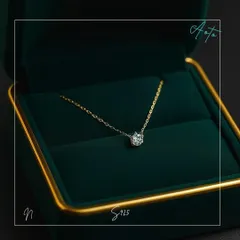 【永遠の定番】一粒石 4mm ダイヤ風ネックレス CZ S925 コーティング｜金属アレルギー対応｜上品 シンプル 普段使い デイリー